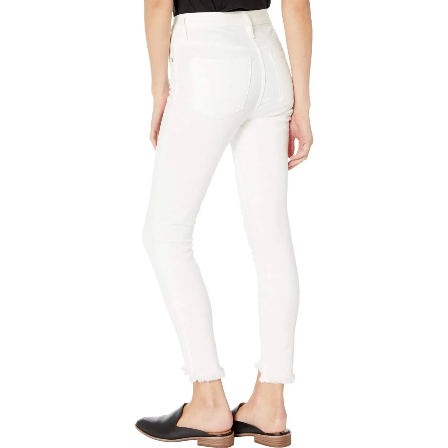 Madewell 10" High-Rise Skinny Jeans in Pure White: Step-Hem Edition 27 - Image 3