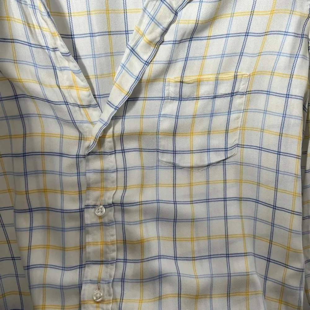 Frank & Eileen  Eileen Button Down Shirt, Plaid,‎ XXS, White & Blue - Image 7