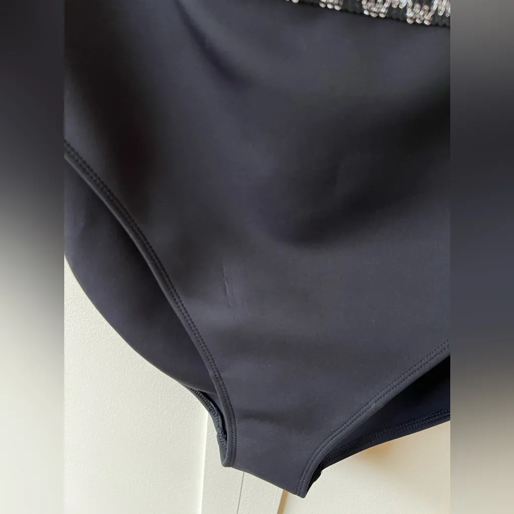 River Island Plus NWOT Bikini Bottom Black With‎ Gold Embroidered Detail Size 22 - Image 12