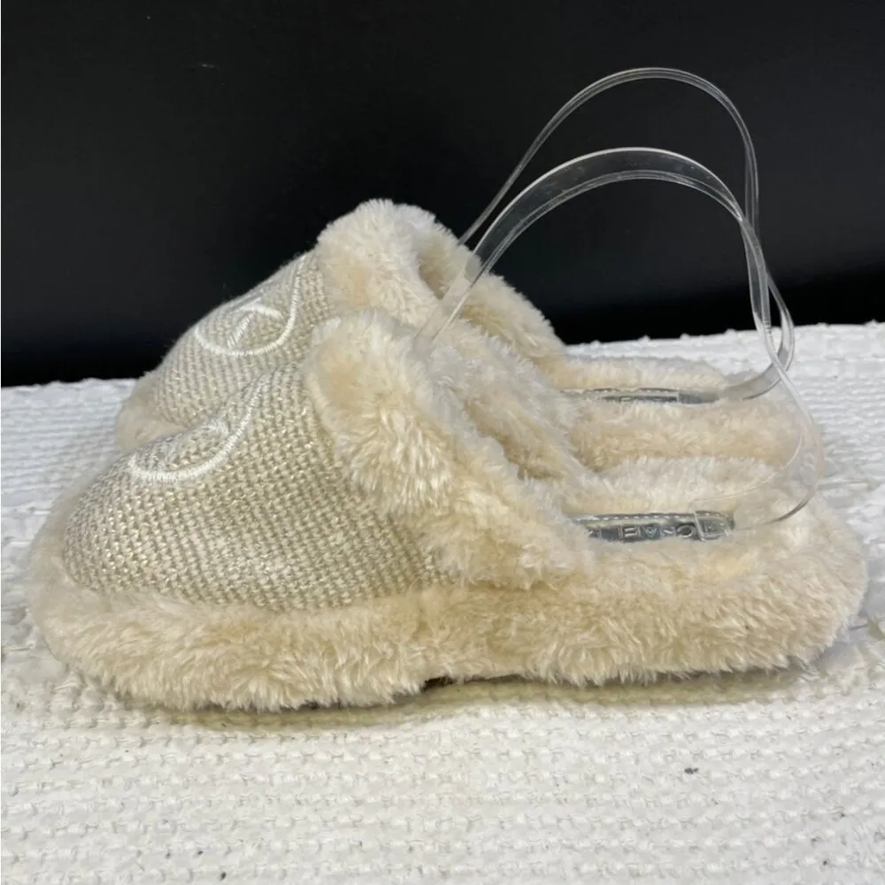Michael Kors Women's Cream Furry Shoes/Slippers Sz 7M SKU 5073 - Image 4