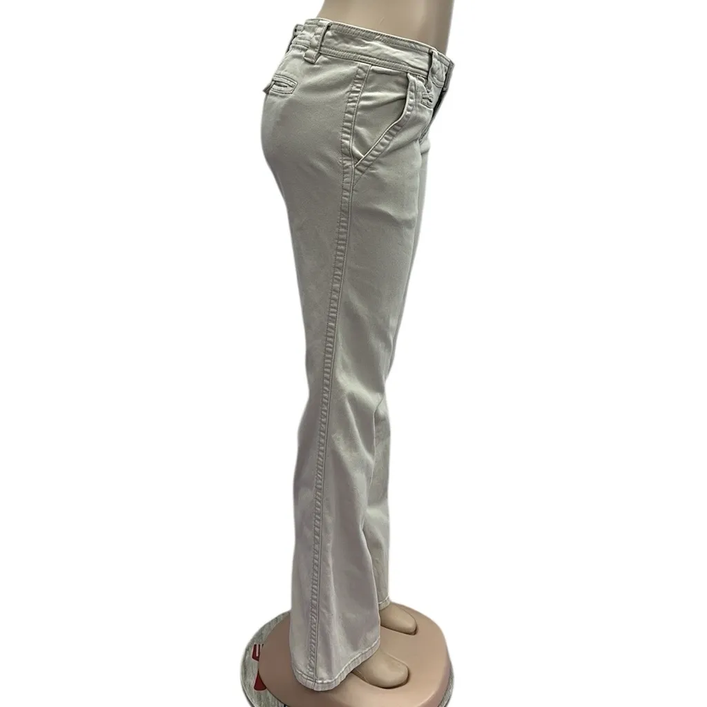 Aeropostale Cream Khaki Chino Bootcut Pants Juniors 7/8 Long - Image 4