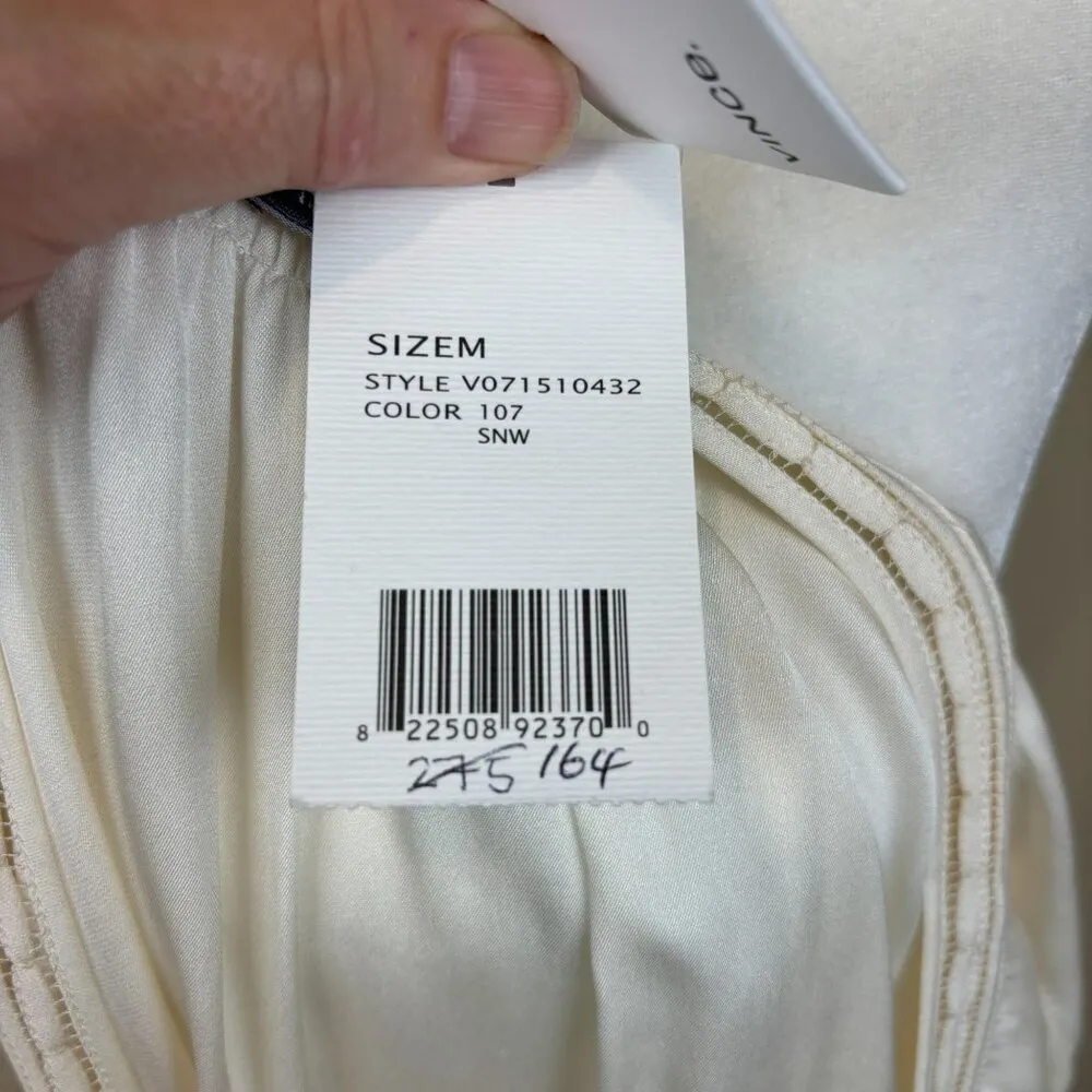 Vince blouse, size Medium, silk, luxury, party, dressy, smocked, buttons - Image 9