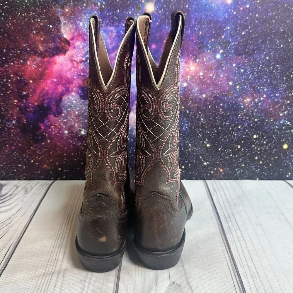 Ariat “Bright Light” Western Snip Toe Boots 10011920 Mahogany Leather Sz 8.5 - Image 7