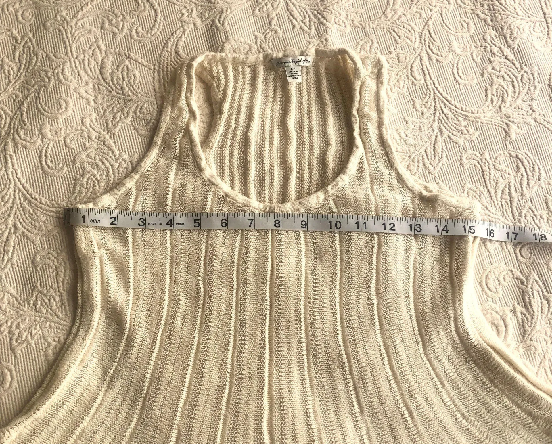 Outfitters Cream Knit Sleeveless Round Neck Soft Tank Top - NWOT - Image 6