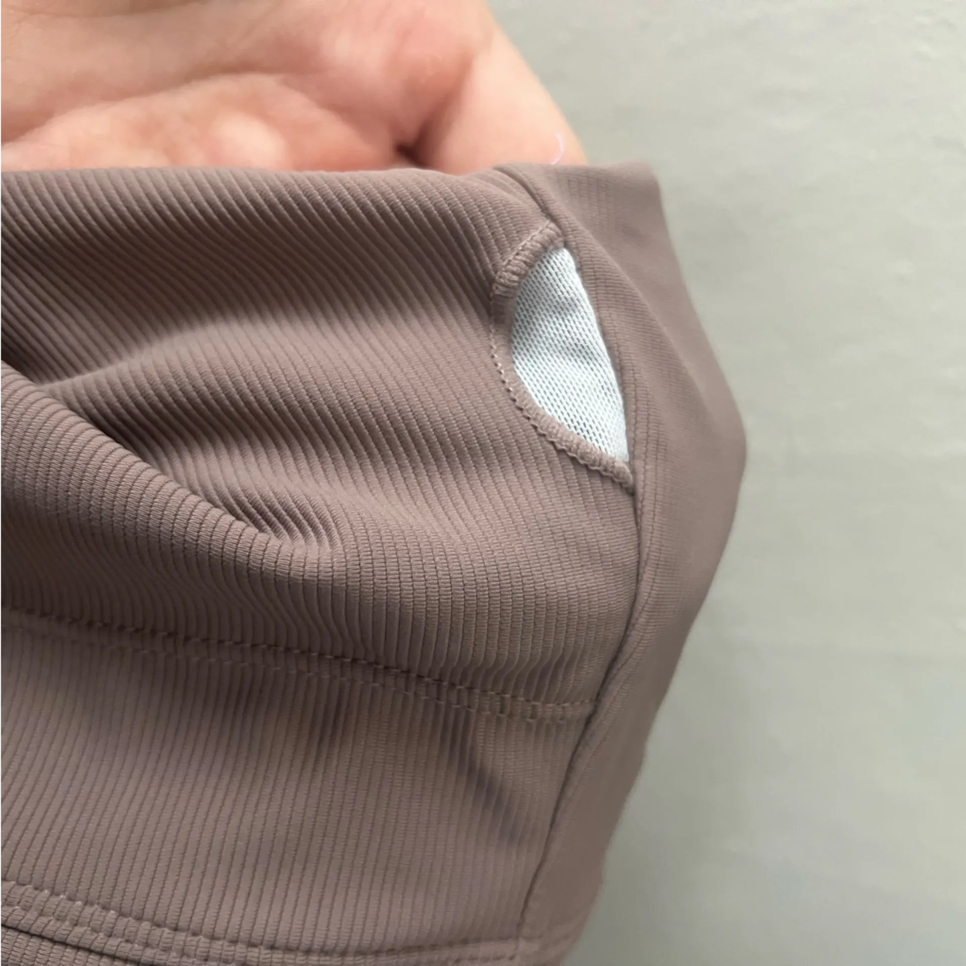 WILO The Label Racerback Sports Bra Color Block Mauve Purple Size Large - Image 5