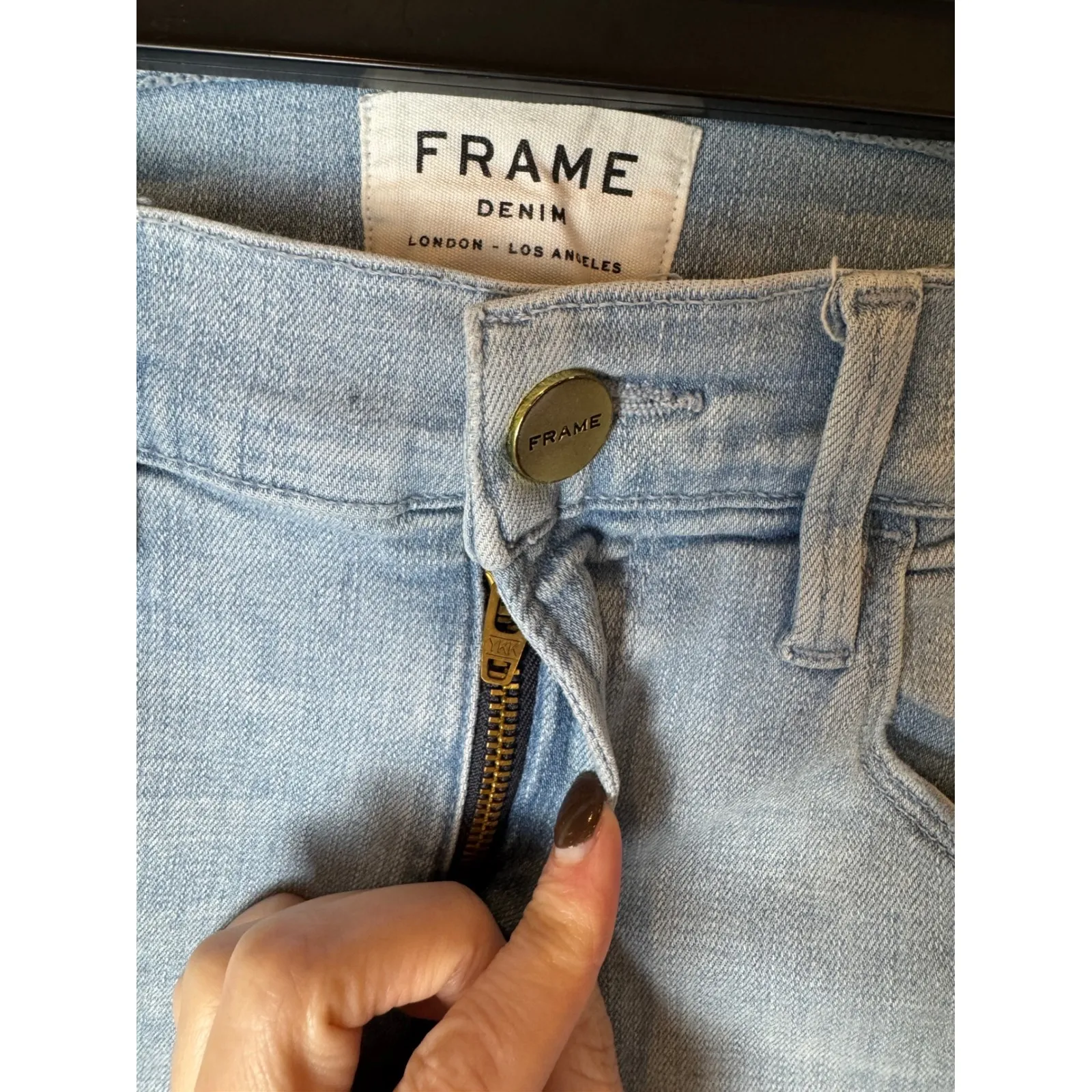 Frame Denim Jeans Women 27‎ Blue Tadley Light Wash Ali High Rise Cigarette - Image 6