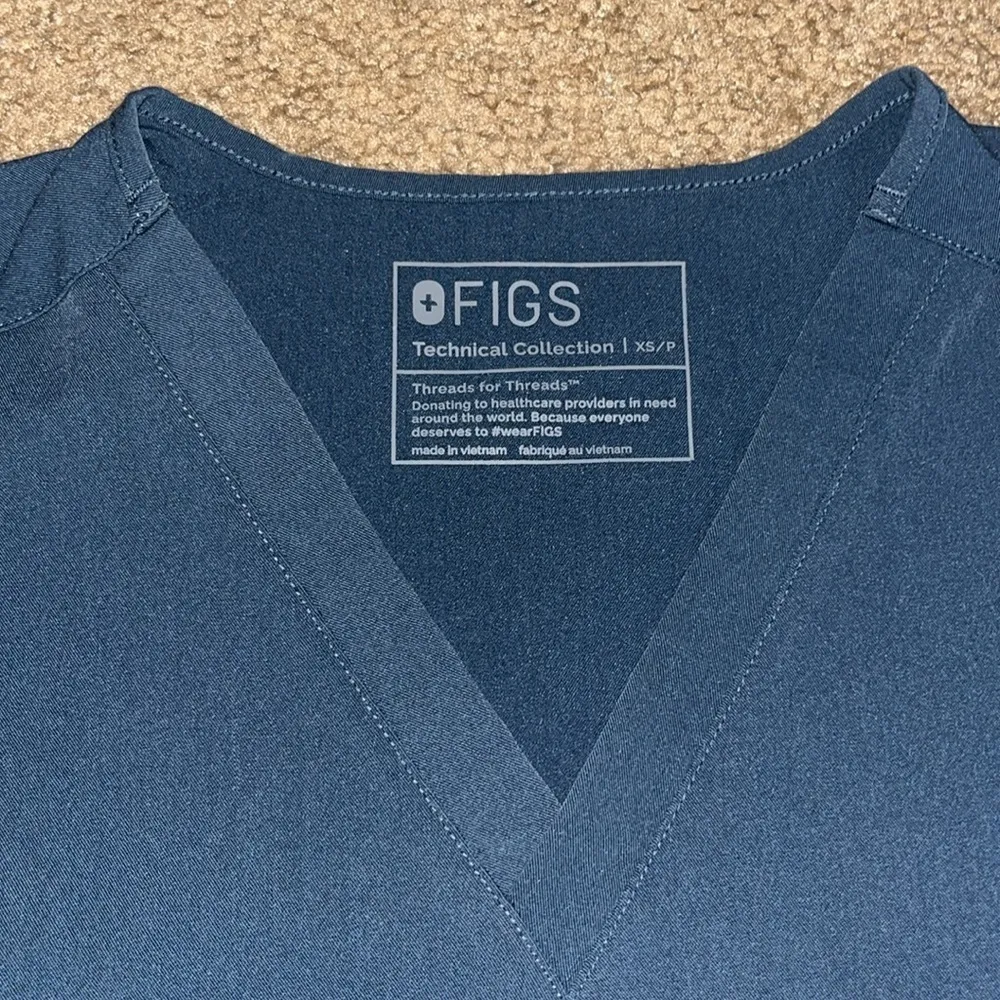 FIGS Catarina + High Waisted Zamora Jogger‎ Scrubs Matching Set Dark Harbor XS/S - Image 5