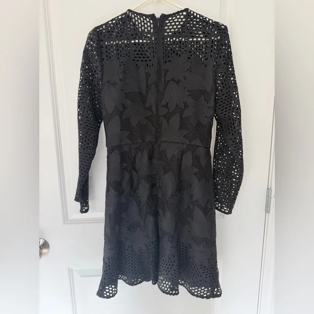 REISS
Baptiste Illusion Lace Fit & Flare Dress - Image 3