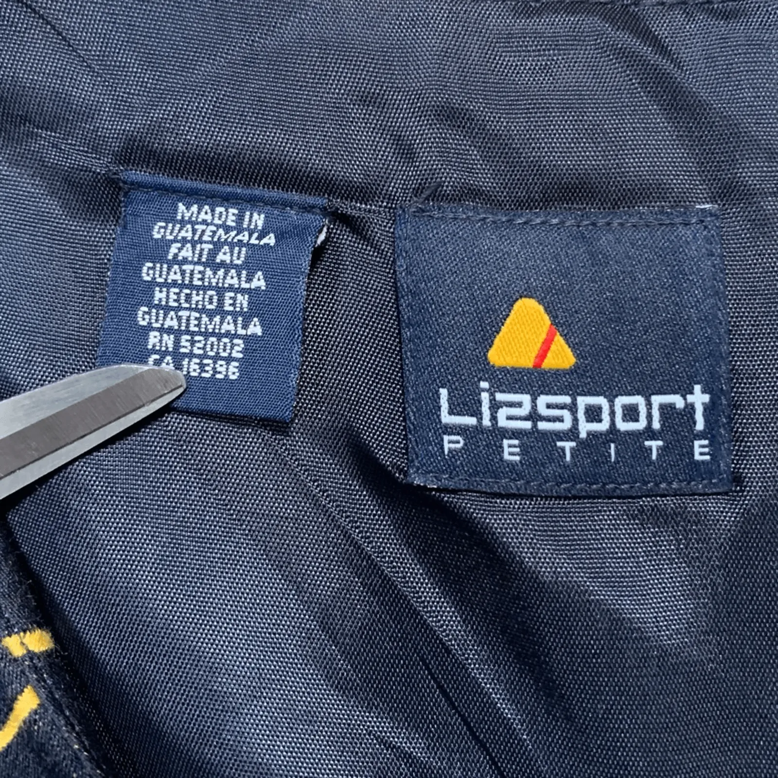 Vintage Lizsport Petite Black Gold Fleur De Lis Embroidered Vest New Small Prep Size undefined - Image 7