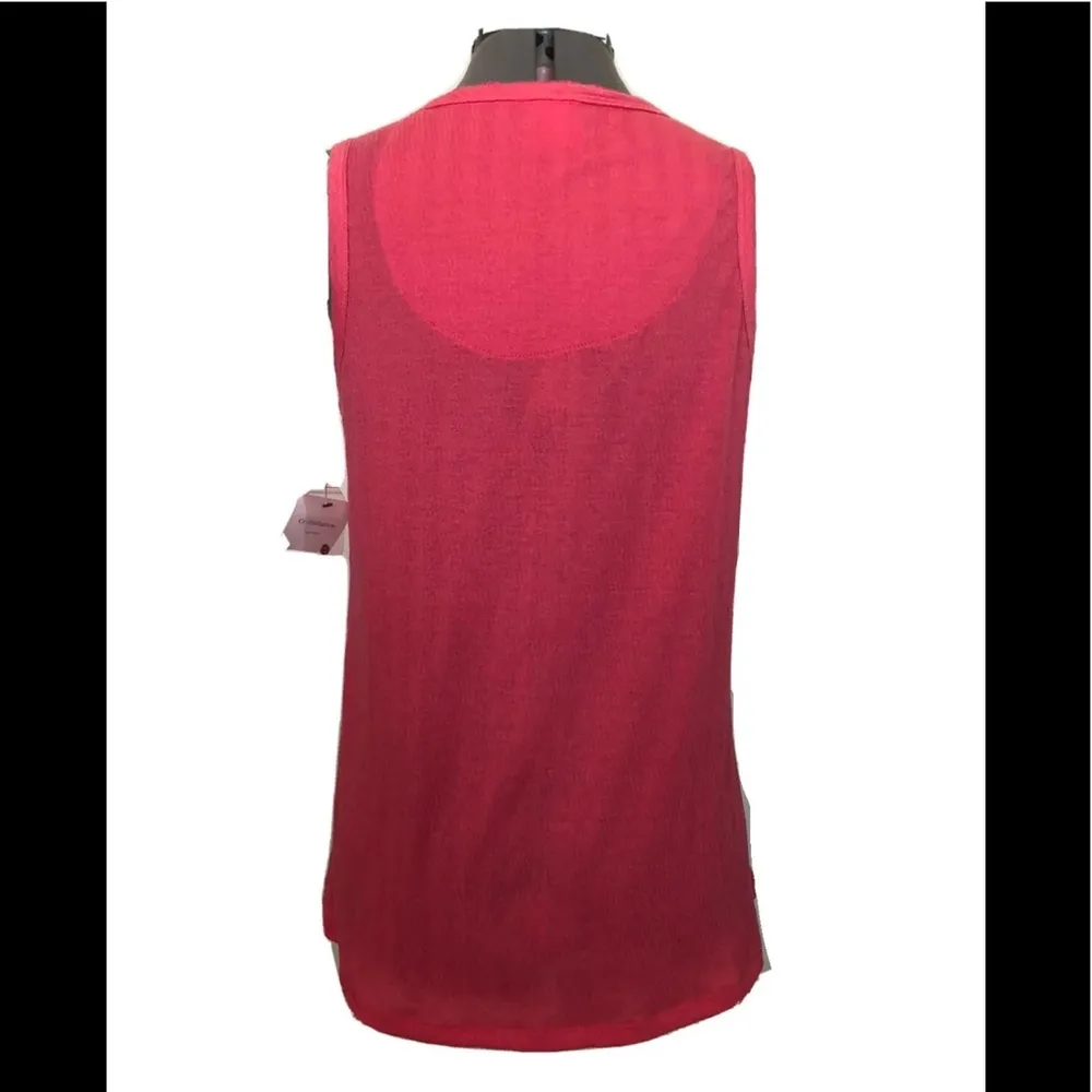 Croft & Barrow Womens Sleep Top Size Small Coral Relaxed Fit New - Image 4