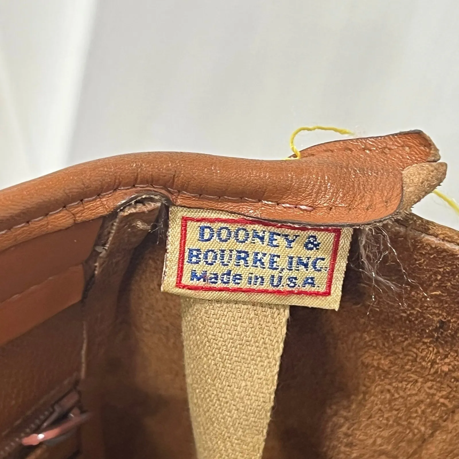 Dooney Bourke Bucket Bag Leather Shoulder Purse Brown Vintage - Image 10