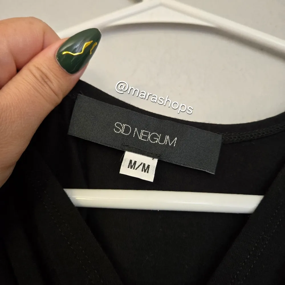 Sid Neigum Ring Cut Out Black Top Size M - Image 6