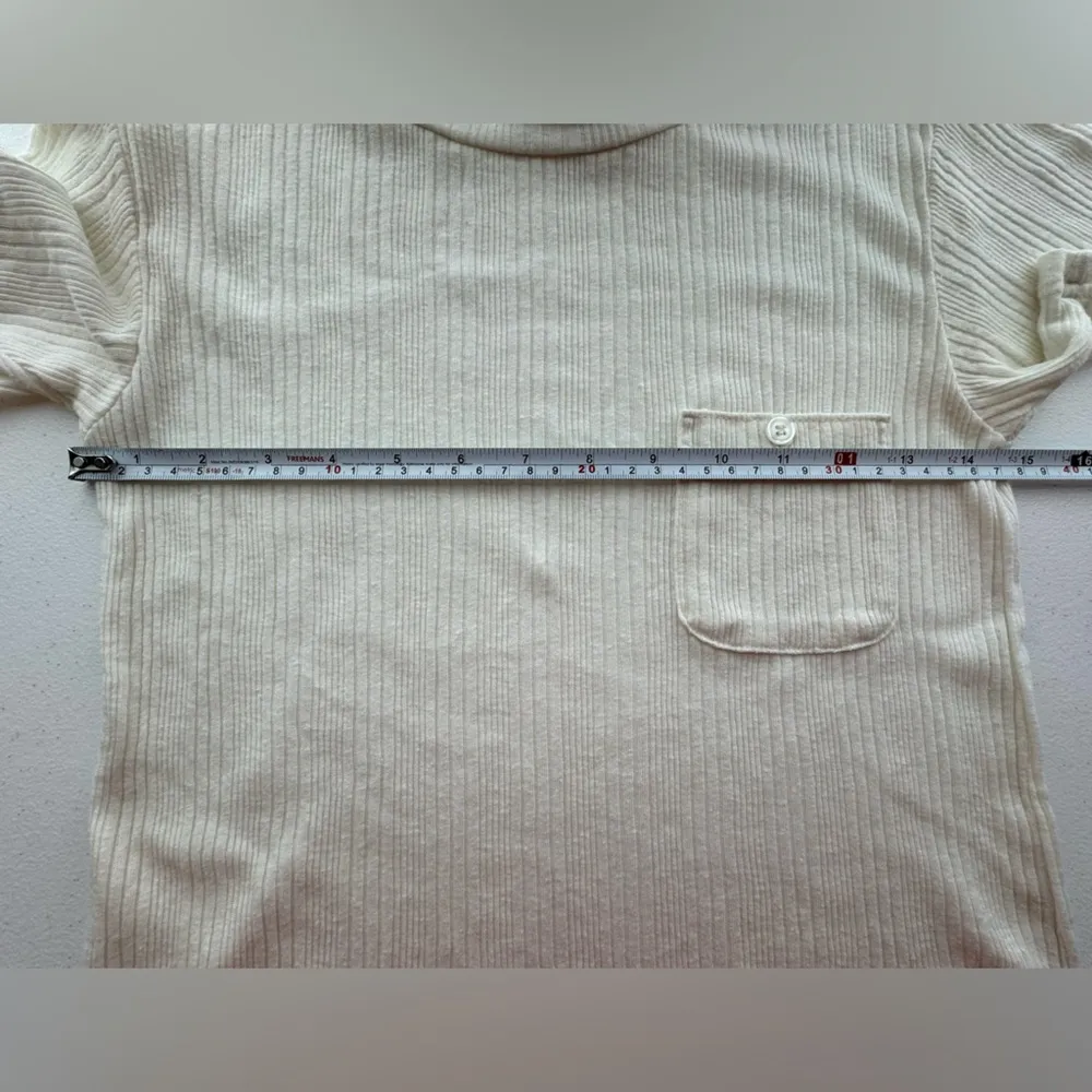 Current Elliott The Heather Pocket Tee Cream Size 0 - Image 5