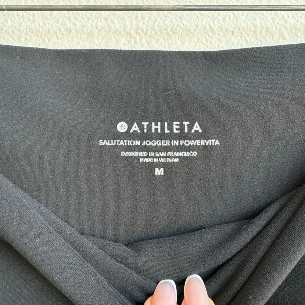 Athleta Salutation Jogger Pants 531288 Size Medium Black Athleisure Gym Yoga - Image 5