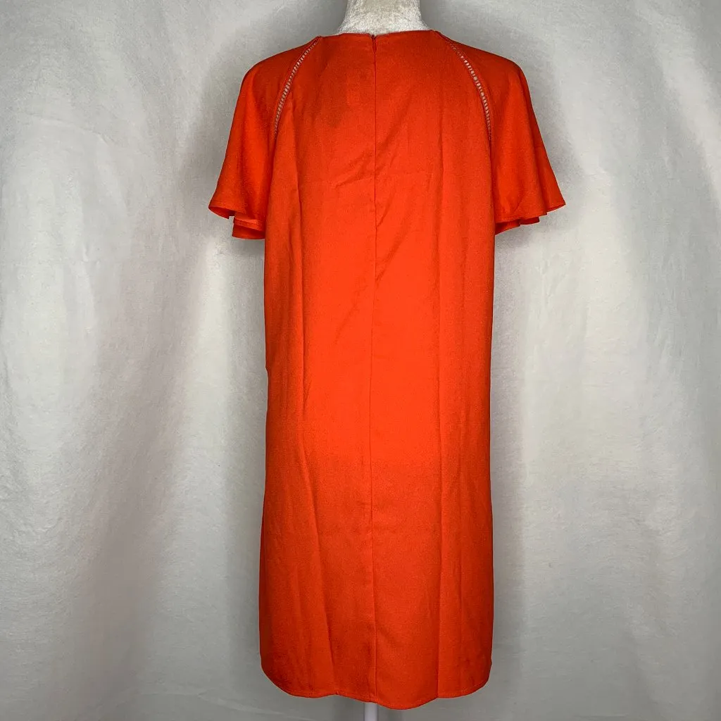 Limited Fiesta Orange Flare Sleeve Shift Dress 4PE - Image 5