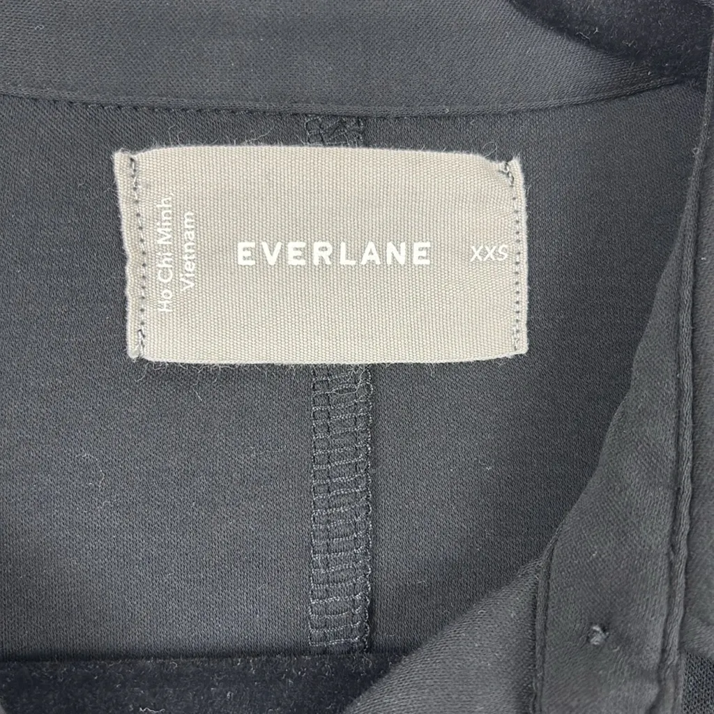 Everlane The Luxe Cotton Shirtdress Long Sleeve Collar Black Women’s Size XXS - Image 5