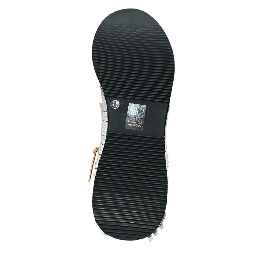 Shu Shop Pepa Fringe Sneakers White Tan Women’s Size 11 - Image 8