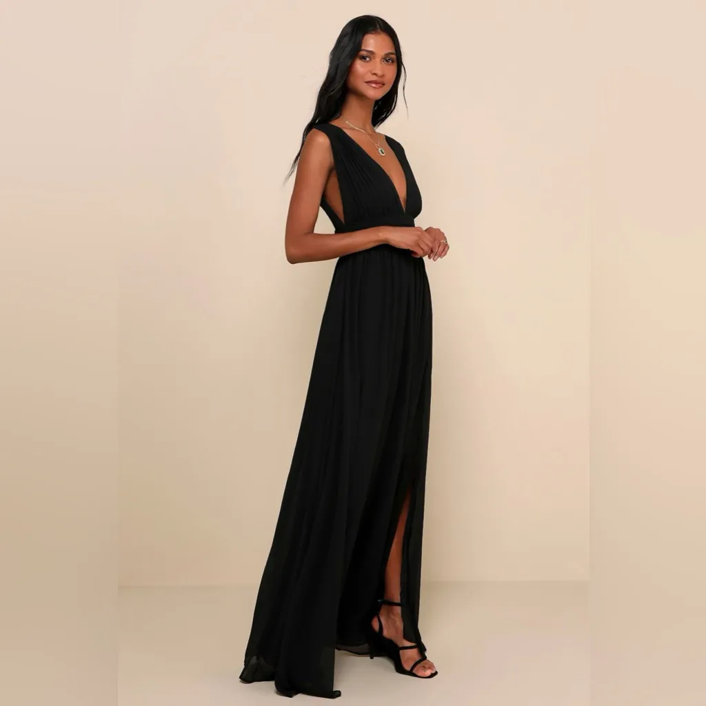 LULU’S Heavenly Hues Black Maxi Dress - Image 6