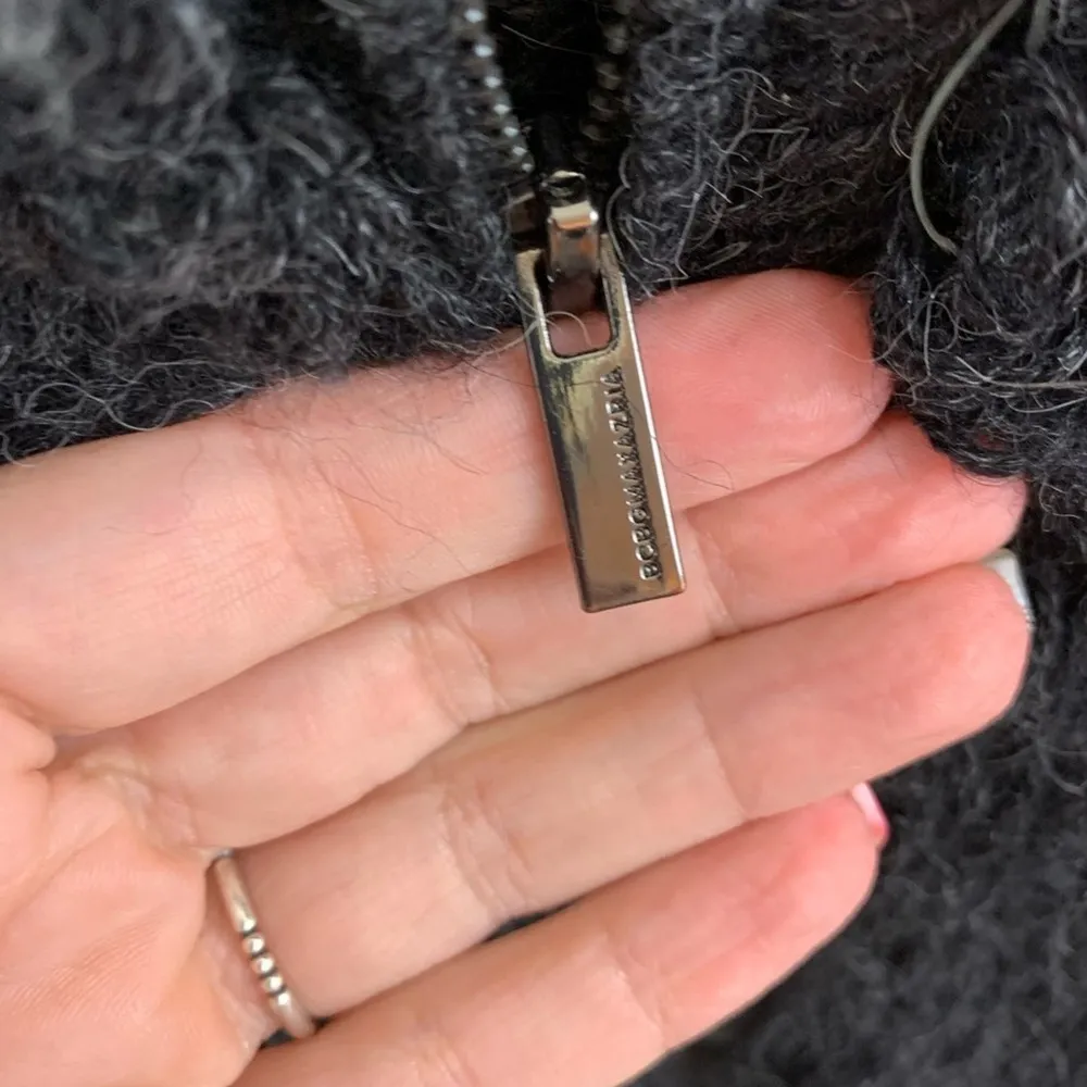 BCBGMaxazia Gray Shag Alpaca Sweater Vest - Image 2