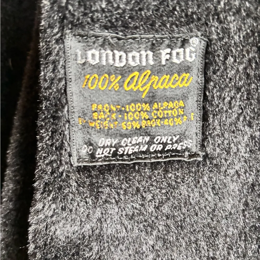 VTG London Fog Calibre Cloth Trench Coat Sz 16 Khaki Zip Out 100% Alpaca Lining - Image 10