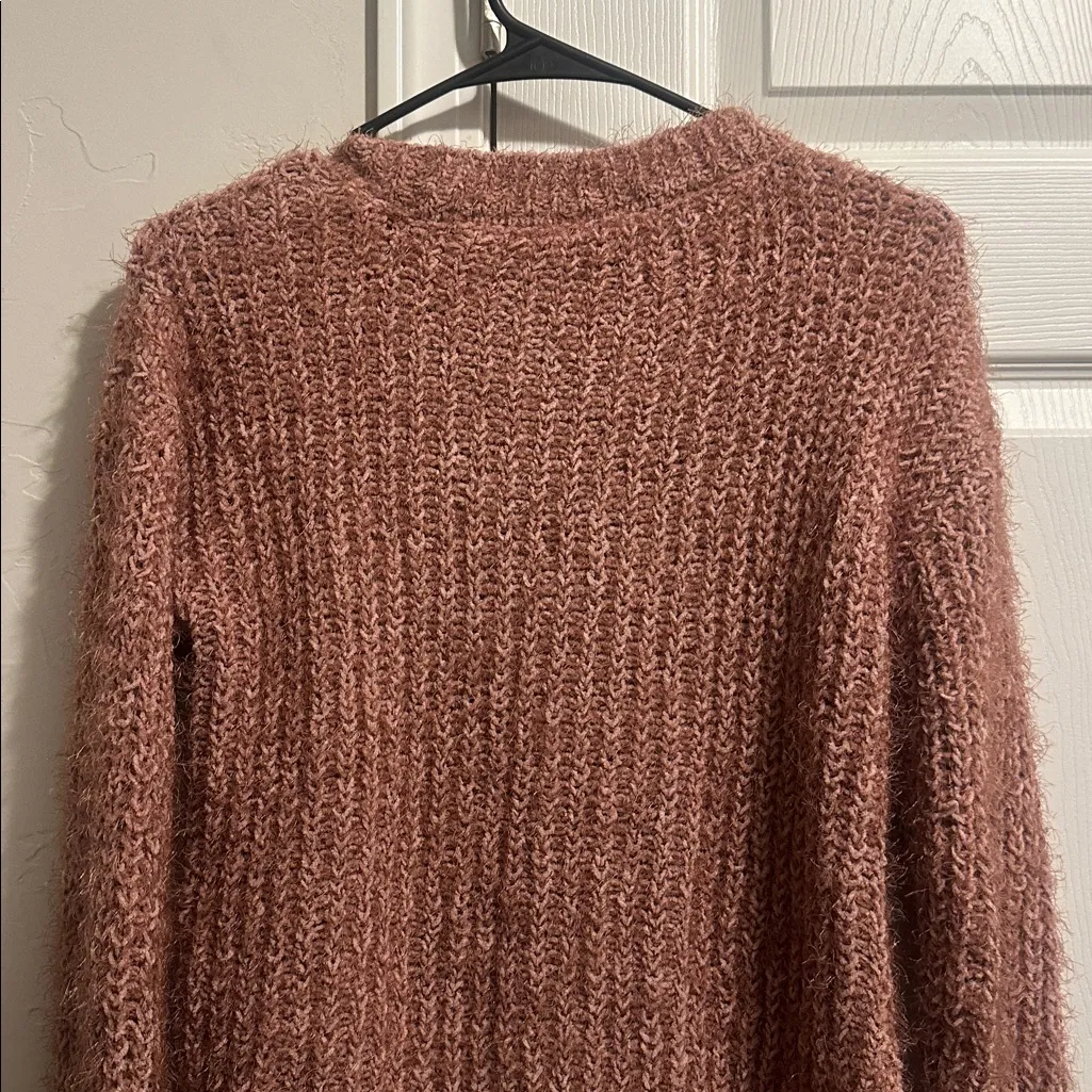 Candie's Soft Mauve Crew Neck Sweater - Image 6