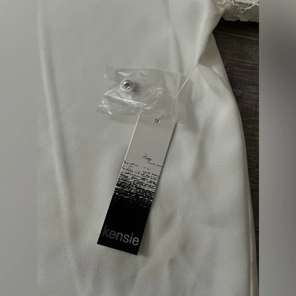 Kensie Long Sleeve Ivory Blouse Lace Women’s Size XS NWT - Image 10