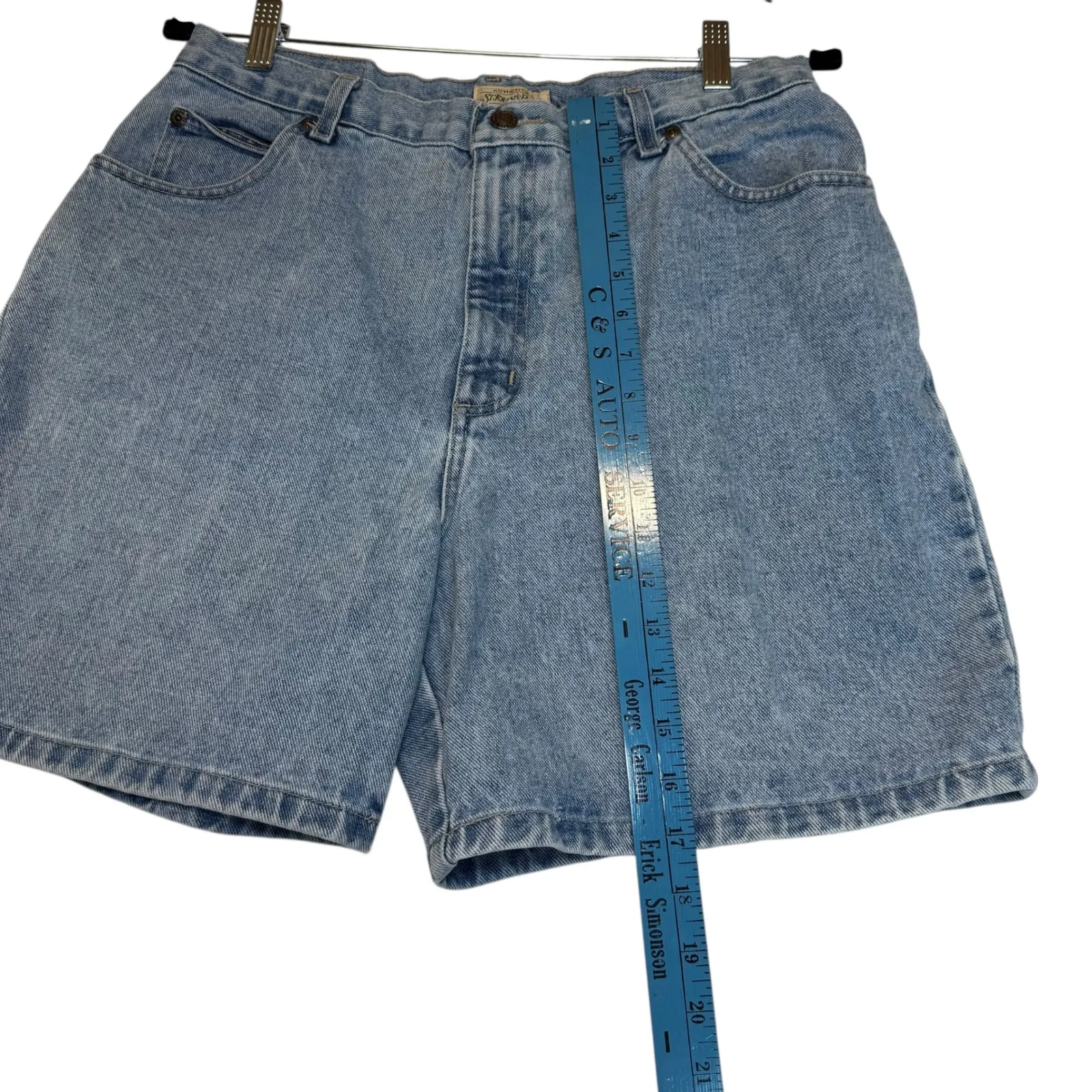 St Johns Bay Womens Denim Jean Shorts Light Wash Y2K 90s Vintage Size 16 - Image 5