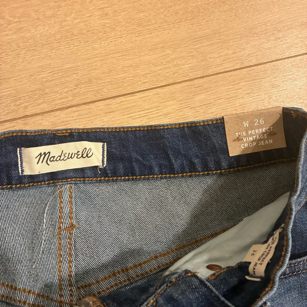 NWT Madewell Women’s Perfect Vintage Jean Barnstable Wash Button Front Size 26 - Image 6