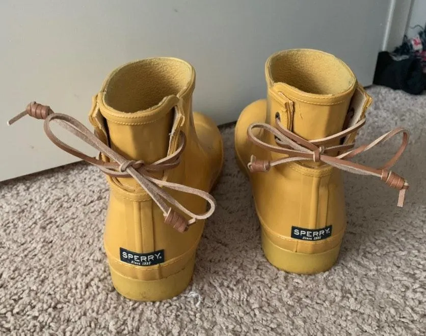 Sperry Yellow Rain Boots - Image 2