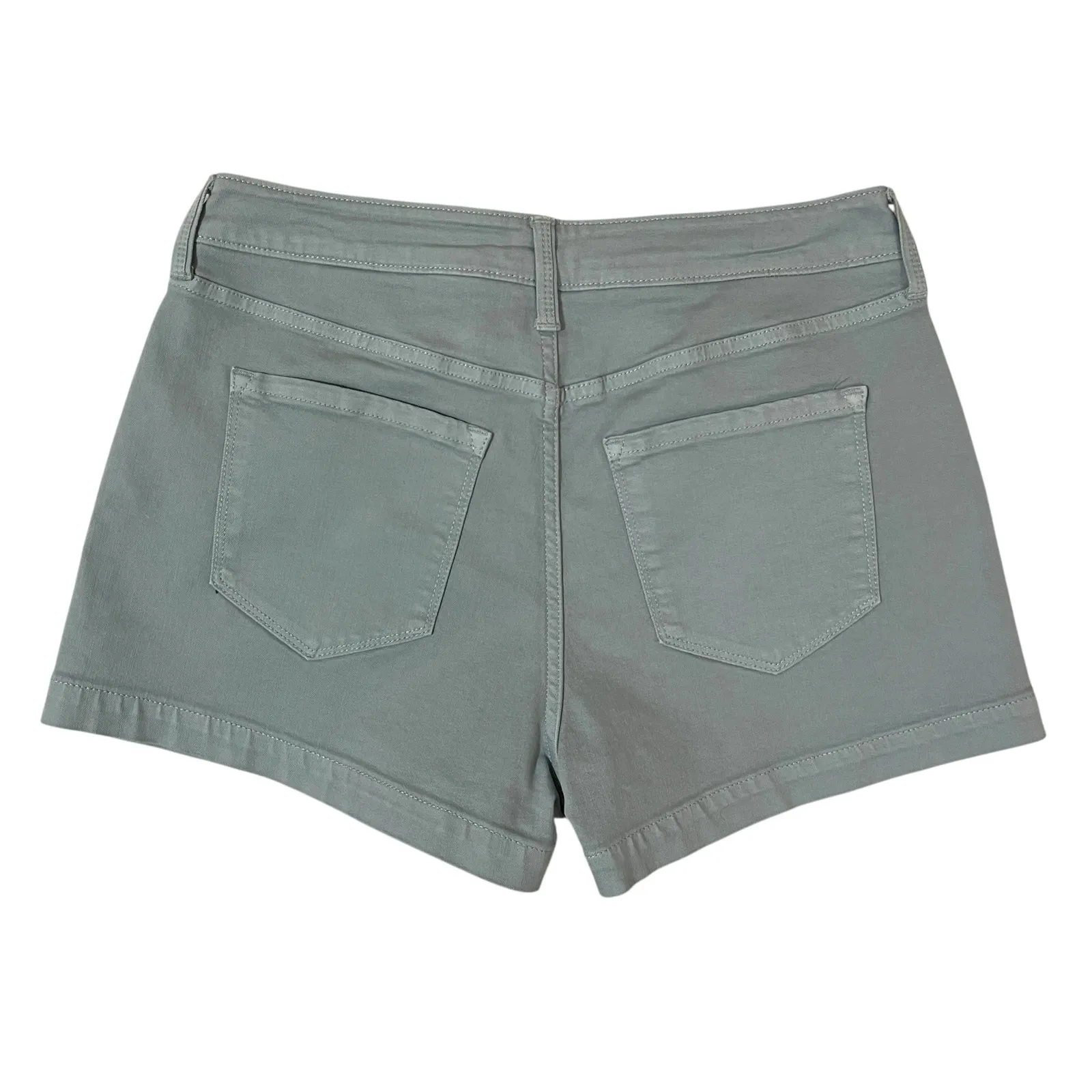 Market & Spruce (6) Light Blue Lycra Stretchy 5 Pocket Mid Rise Shorts - Image 2