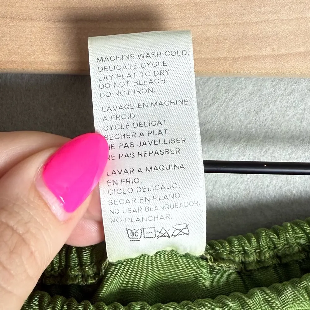 Good American Swim Bottom Women Green Tiny Ties Bikini Size 3/Large - Image 6