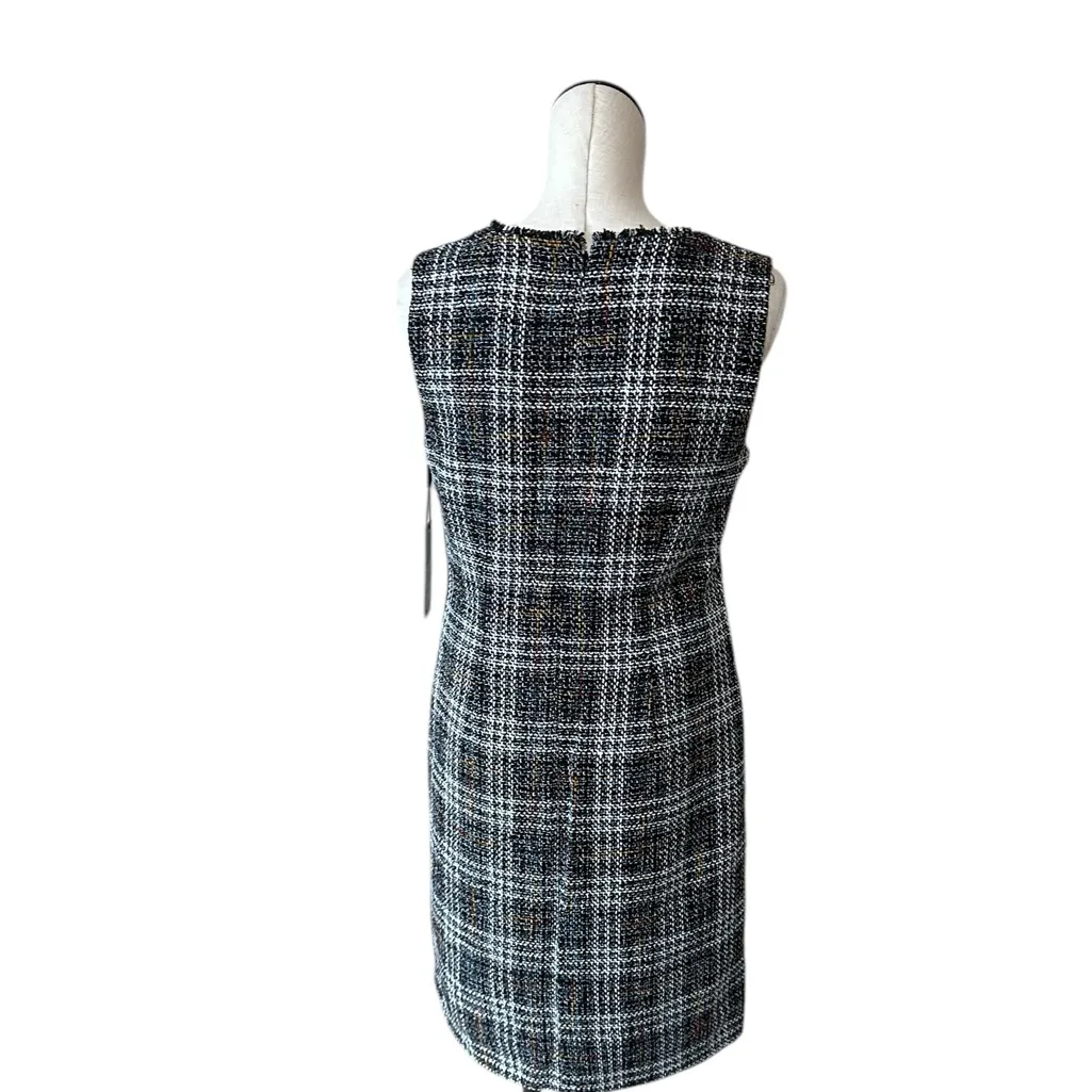 NWT KARL LAGERFELD Women's Tweed Shift Dress with Pockets - Image 5