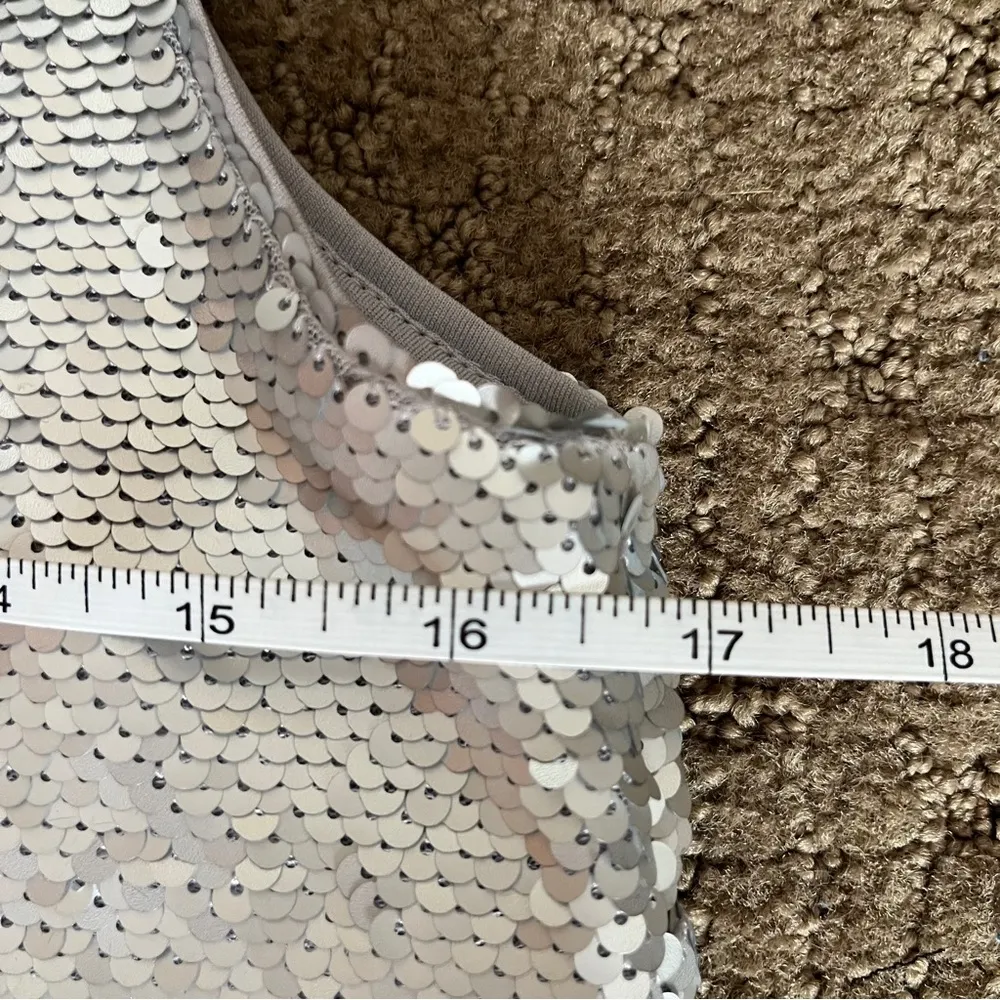 Silver Sequin Textured Top - Image 6