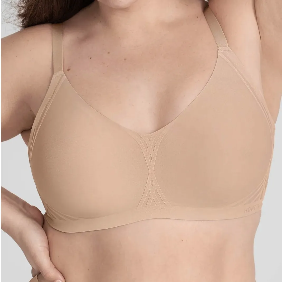 HONEYLOVE Silhouette Bra 2X 42C/D Beige Comfortable Everyday Tan Size undefined - Image 1