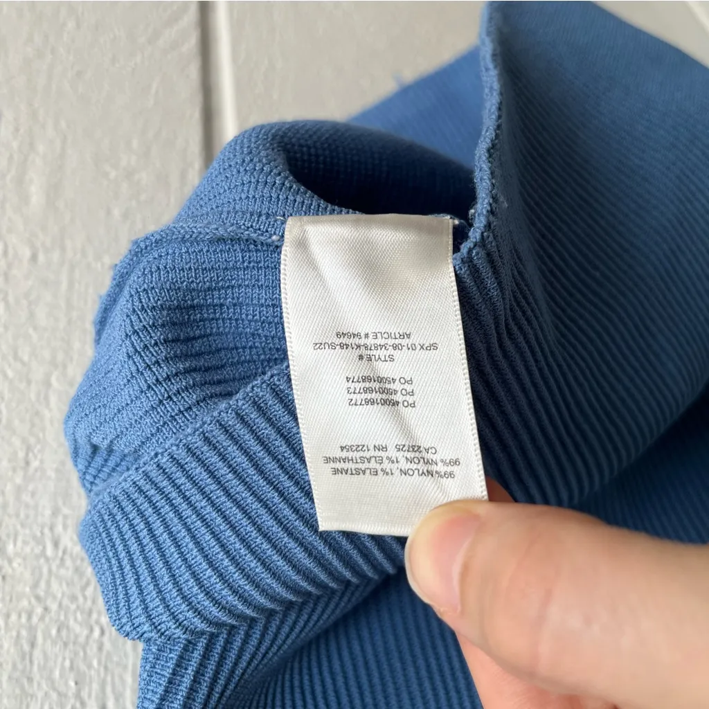 Aritzia Babaton Sculpt Knit Criss Cross Bodycon Mini Dress Blue Size 2XS - Image 9