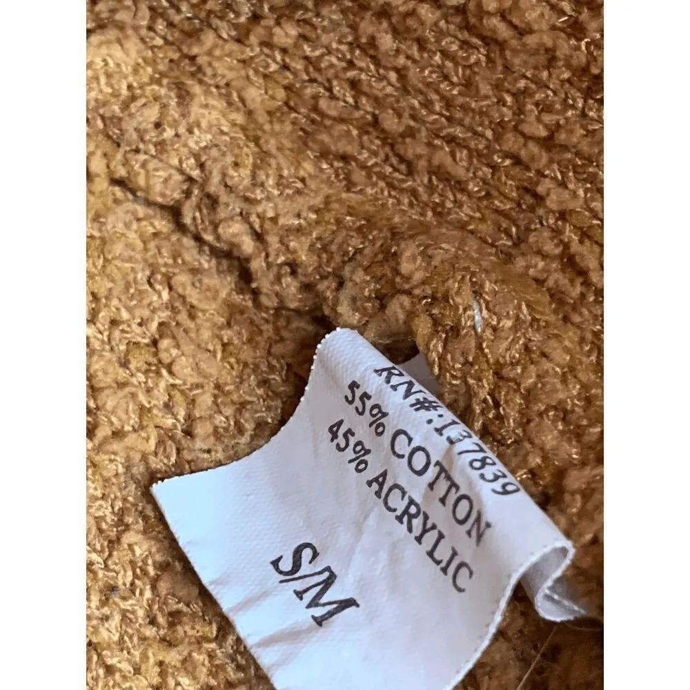 Altar'd State Womens Sweater Crochet Brown Small/Medium - Image 3