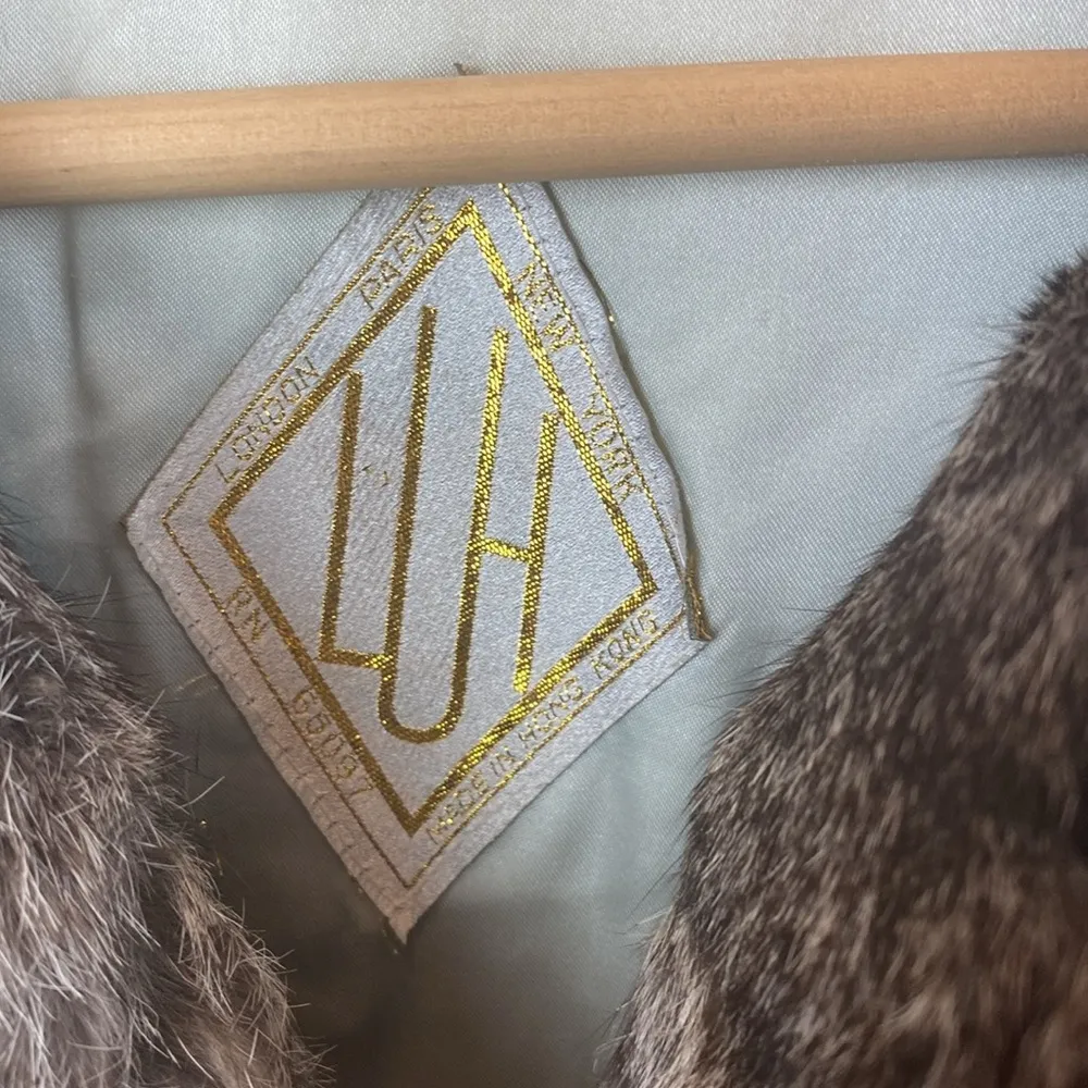 LUH Gray 100% Rabbit Fur Winter Coat M Size M - Image 4