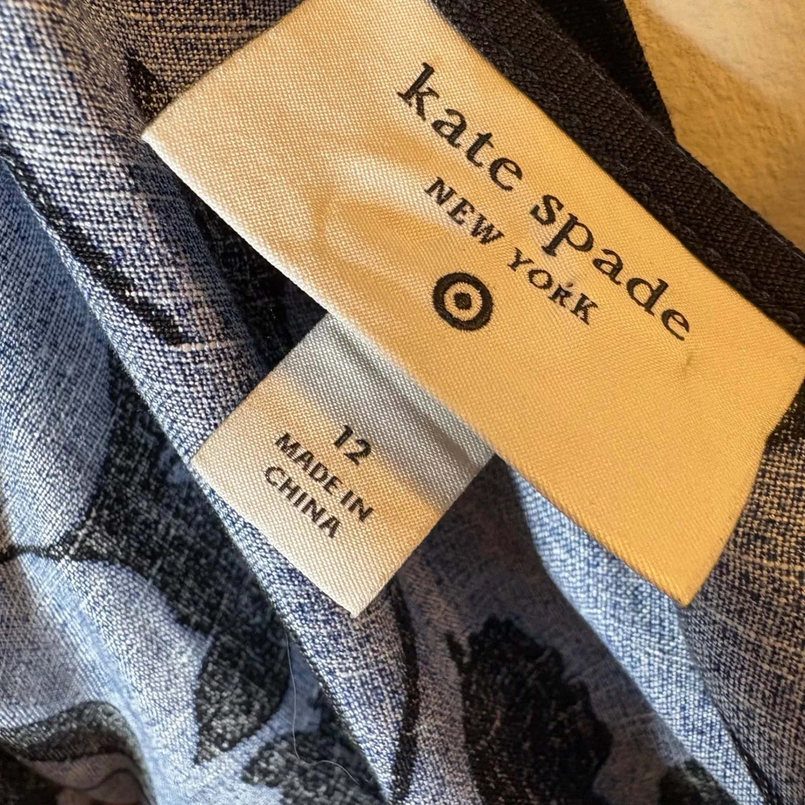 Kate Spade New York x‎ Target One Shoulder Blue Floral Linen Jumpsuit Size 12 - Image 5