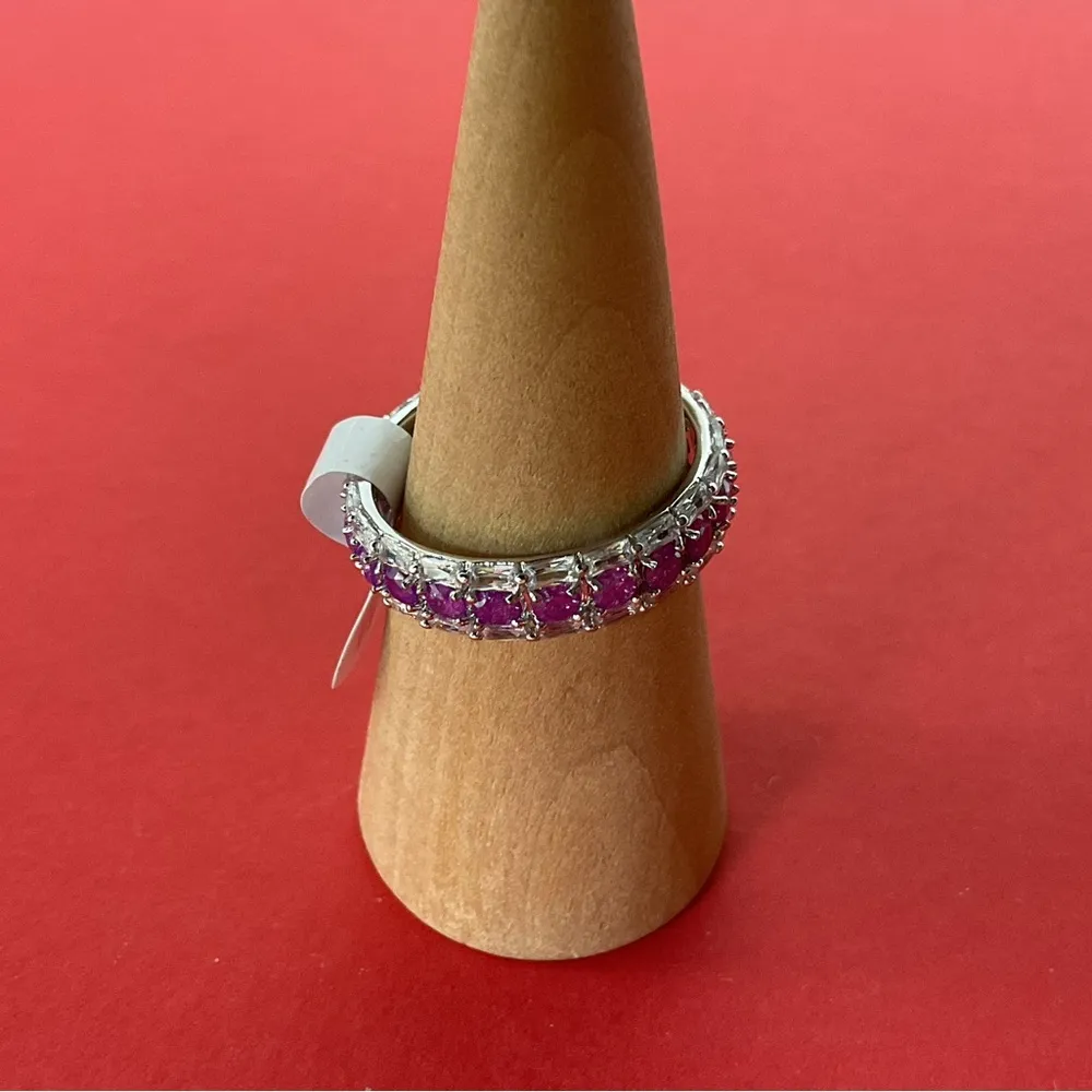 Bomb Party RBP7177 “The Talisa Ring” LC Ice Crystal on Rhodium Size 11 Ring NWT - Image 2