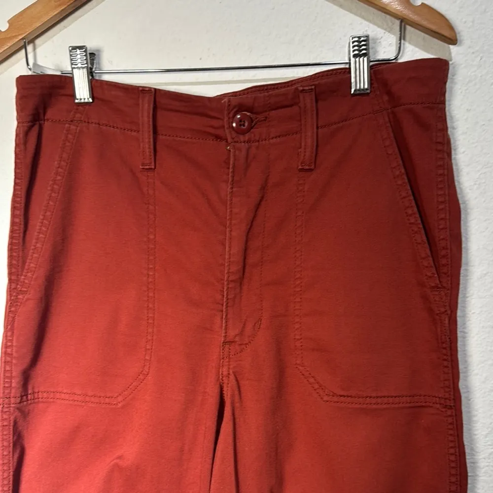 Levi's Orange Ankle Cropped Pants with Structured Fabric - Image 3