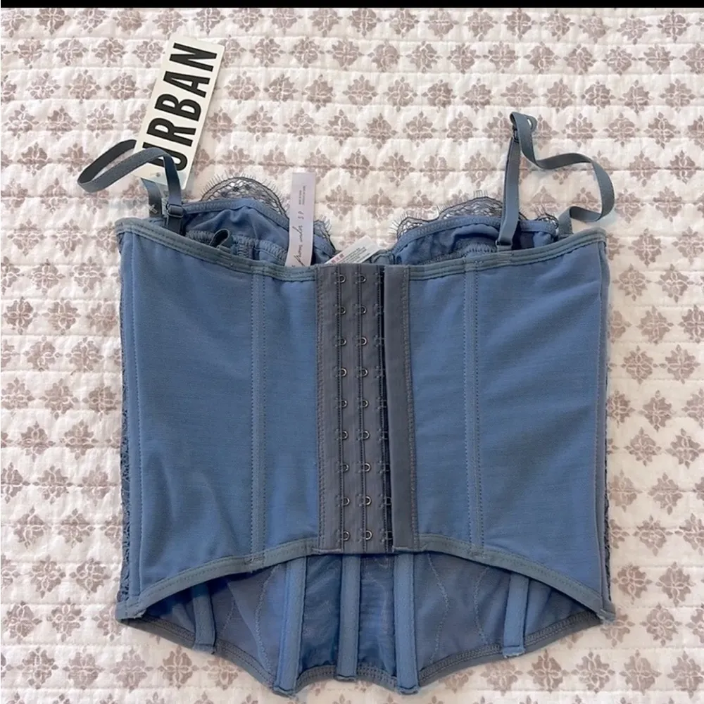 NWT Urban Outfitters Out from Under Modern Love Corset Lace Small Blue - Image 12