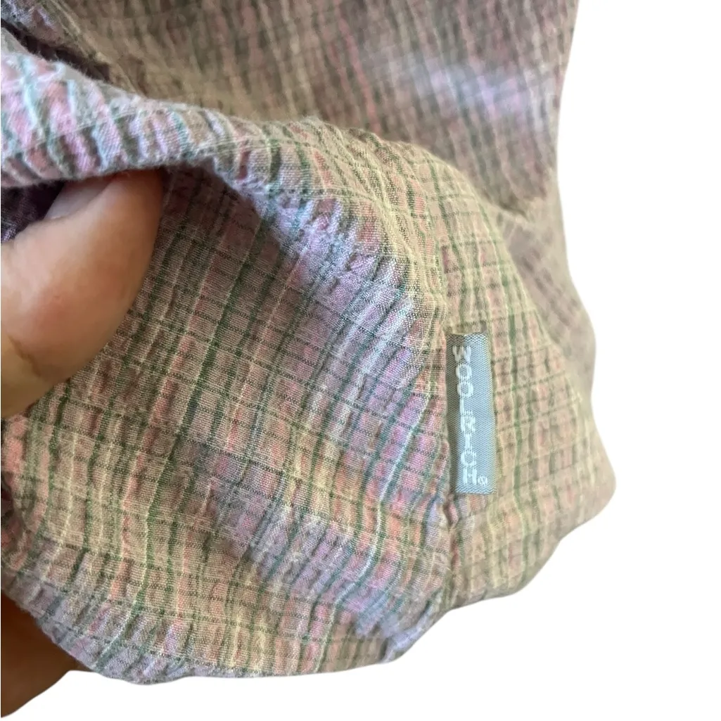 Woolrich Cotton Gauzy Short Sleeve Button Down Blouse - Image 8