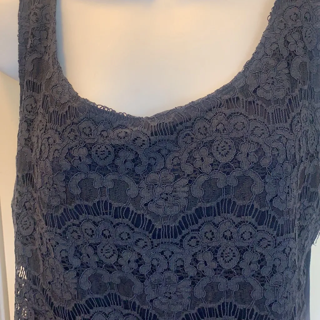 New Van Heusen lace top career wear size L Navy - Image 11