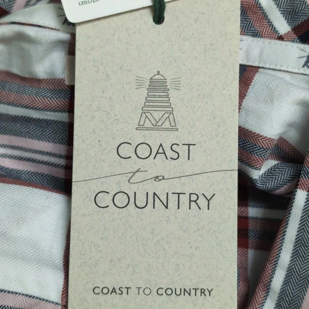 Barbour  Bethwin Shirt Cloud Check Herringbone Plaid Button Front 6 New - Image 12