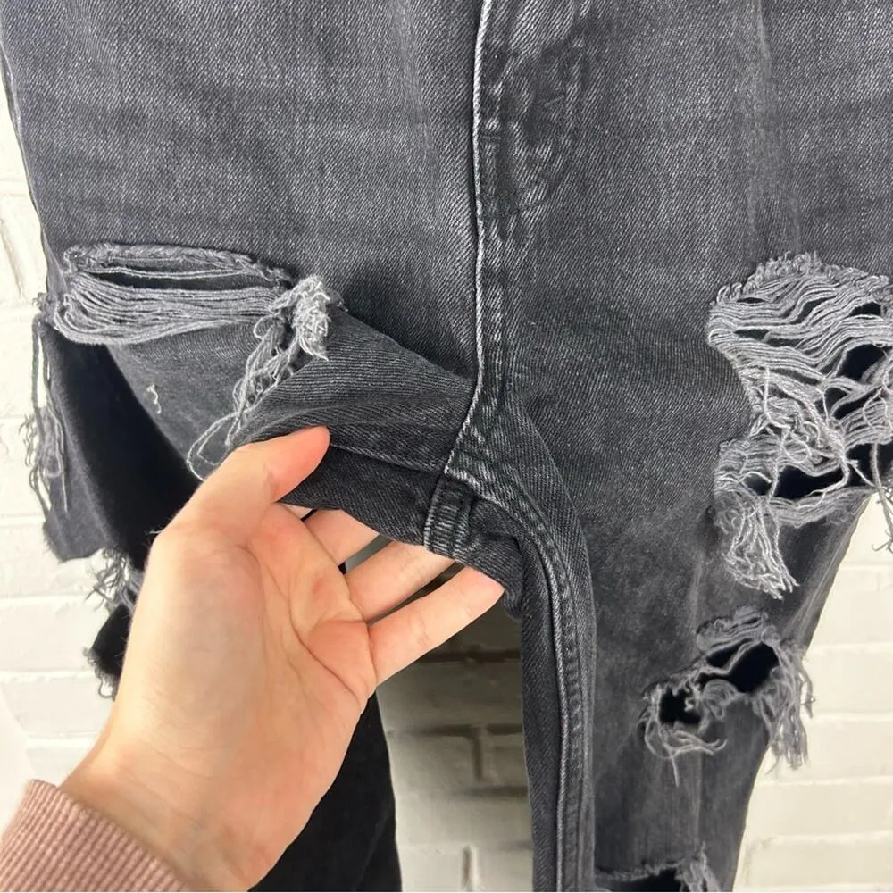 BDG Urban Outfitters Black Distressed Baggy Boyfriend Jeans Size 28 - Image 8