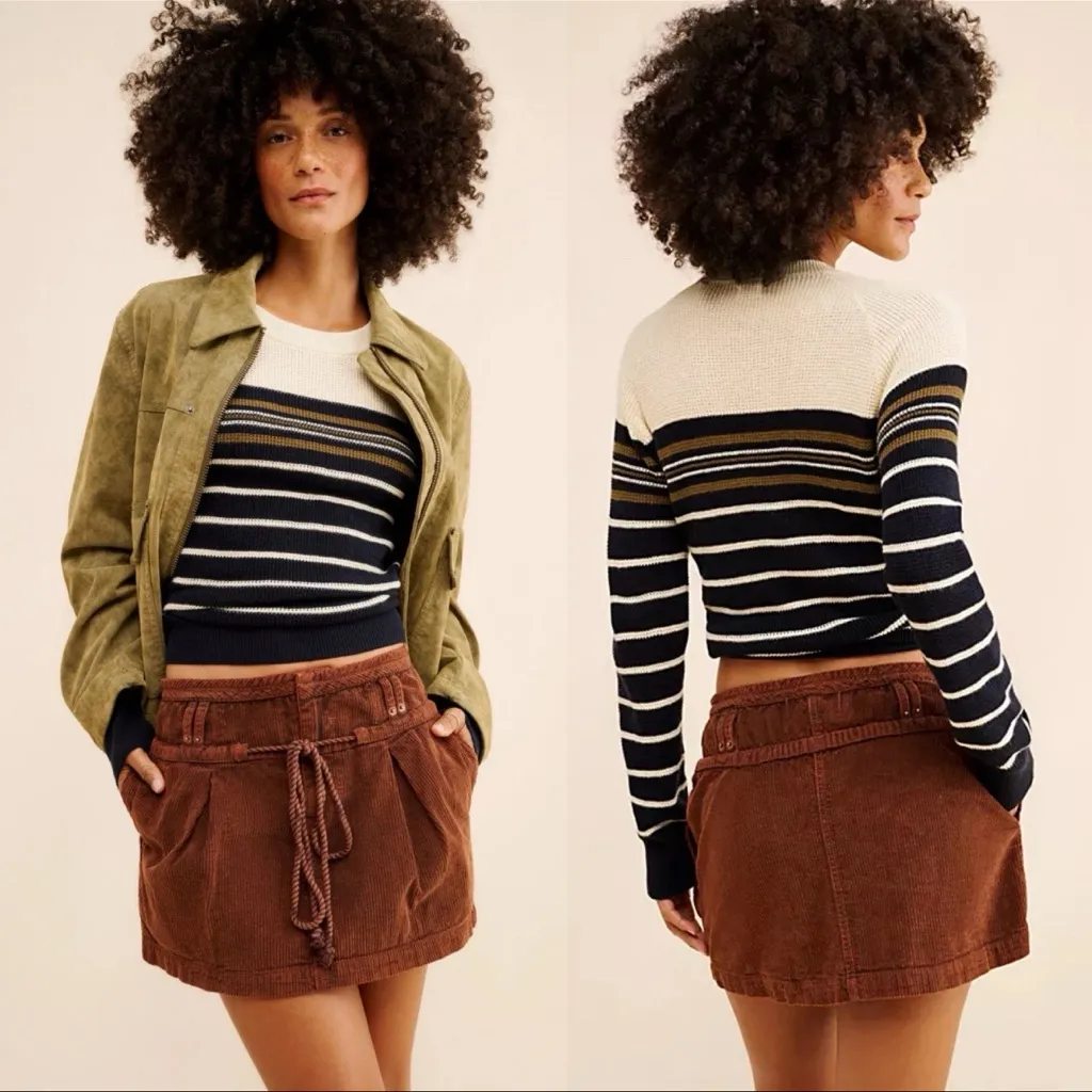 FAHERTY Throwback Waffle Stripe Sweater Organic Cotton Cashmere Oakland St S - Image 3