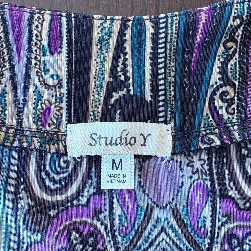 Studio Y Multicolor Paisley Tank Top - Image 4