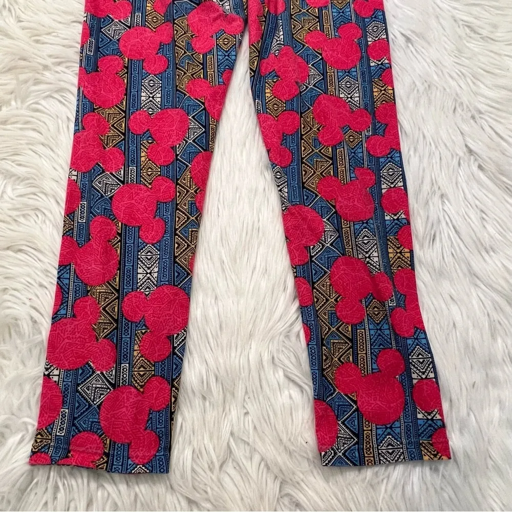 Lularoe Leggings Disney Mickey Mouse Pink Blue - Image 7