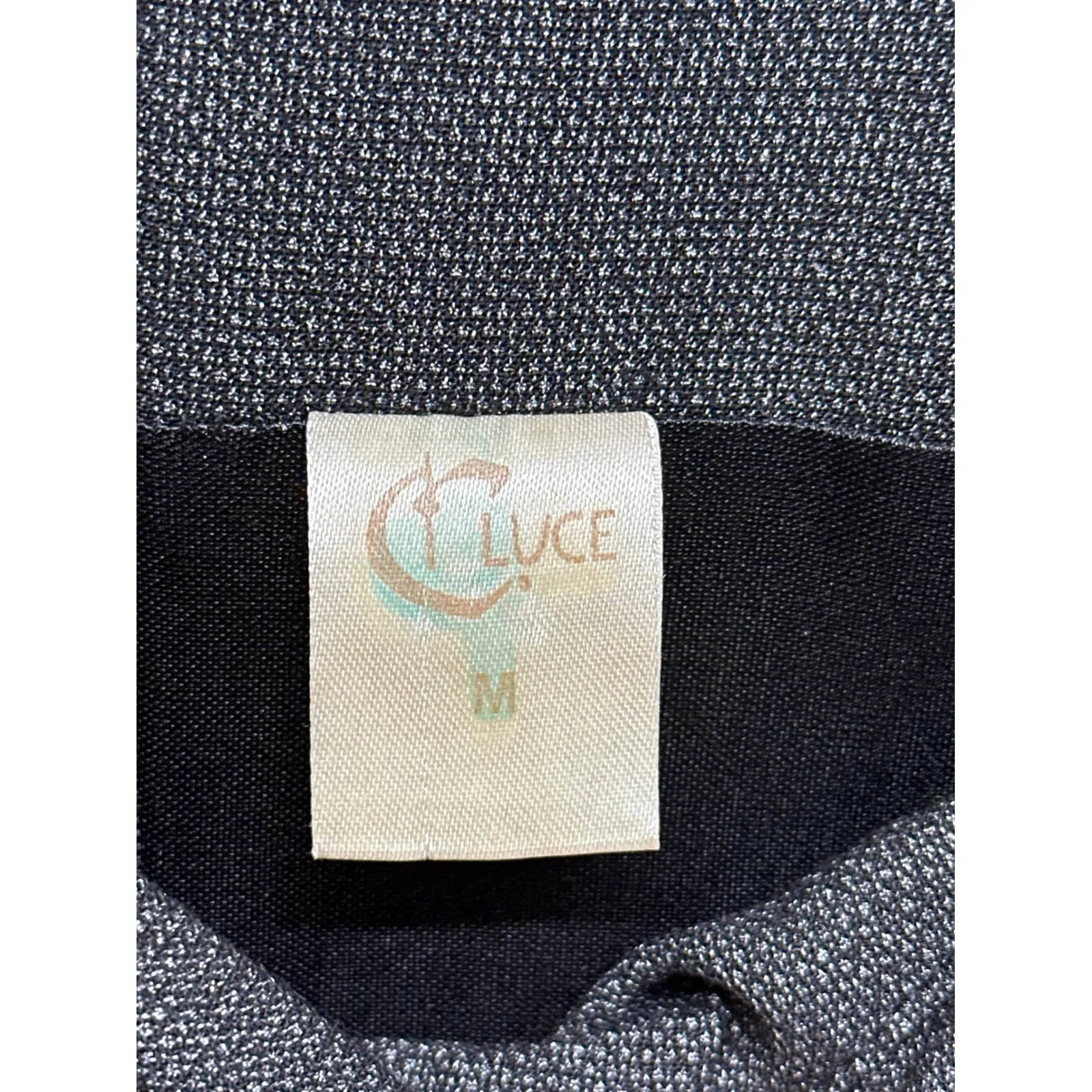 LUCE Womens Sheath Dress Charcoal Gray Cap Sleeve V Neck Business M Size M - Image 3