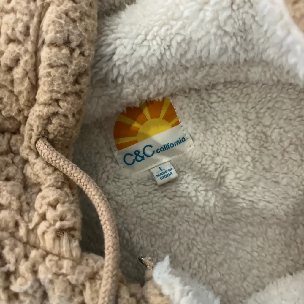 C&C California Tan Sherpa Jacket - Image 4